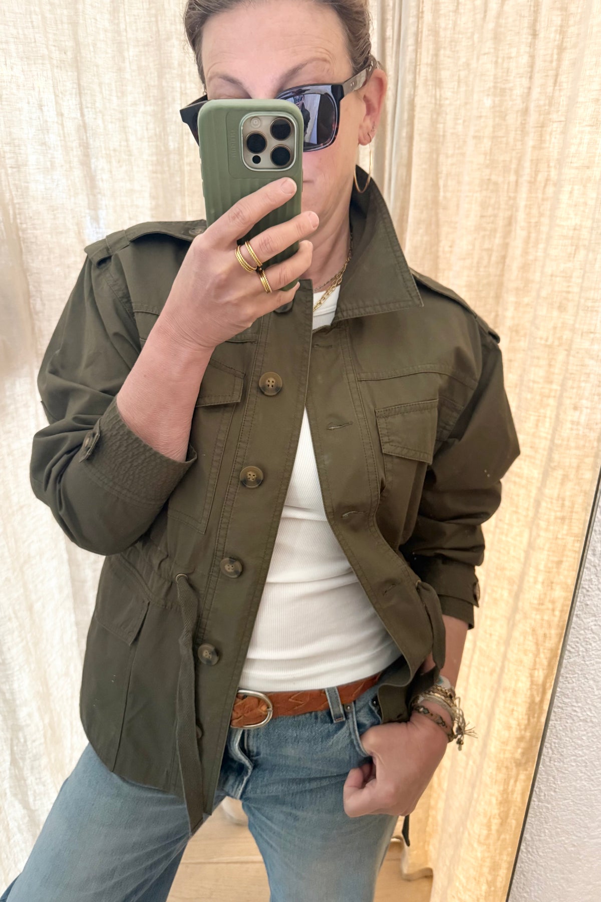 VANESSA BRUNO cotton jacket "ELIANE" khaki