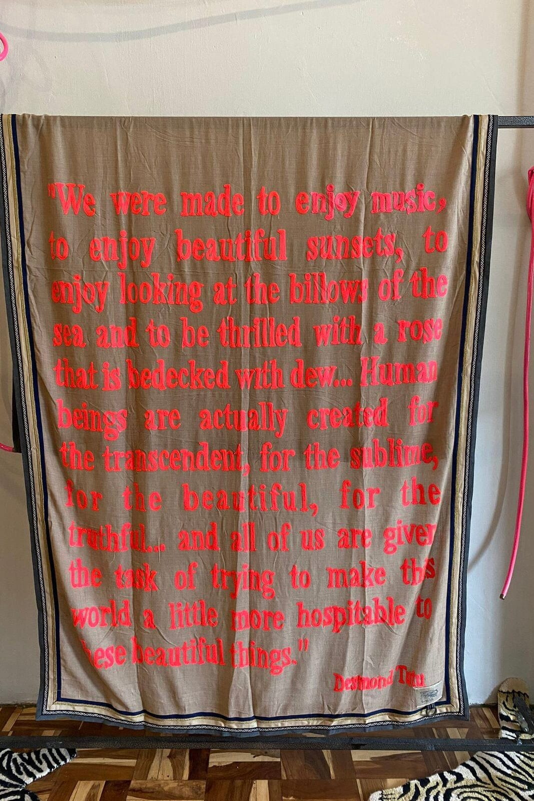 KARIEN BELLE WOOL Plaid "POETRY" camel