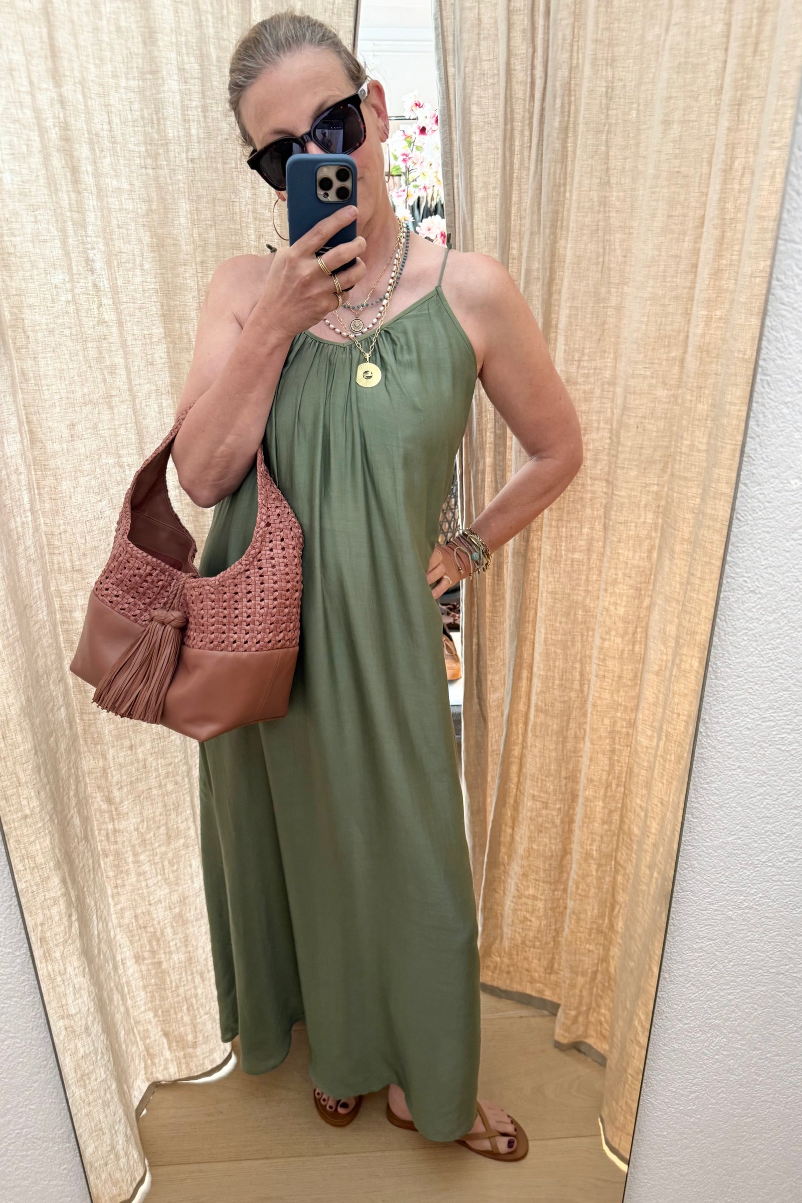 AYRE Trägerviscosekleid "LEXANE" green