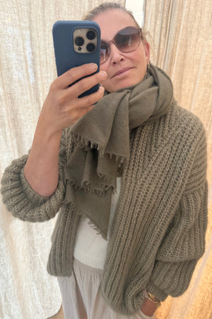 Choice by Réjane Rosenberger cashmere scarf gray méliert (MS-70027)