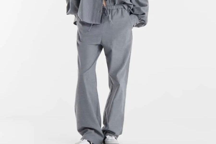 SOSUE Baumwollhose "Anna" grau flanell