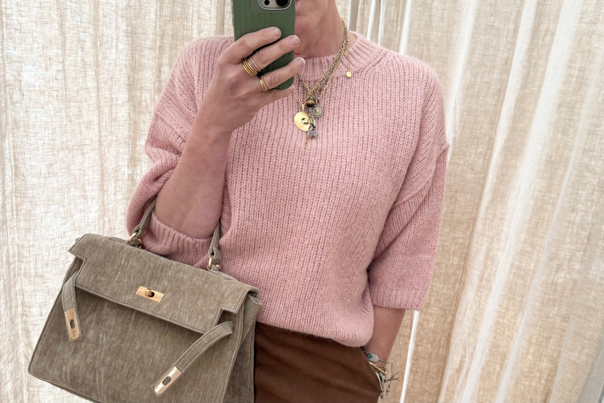 KNIT TED cuddly pullover "Melany" dusky pink