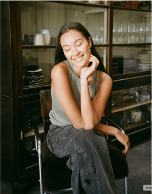 RABENS SALONER  Baumwolltop "NELLE" olive