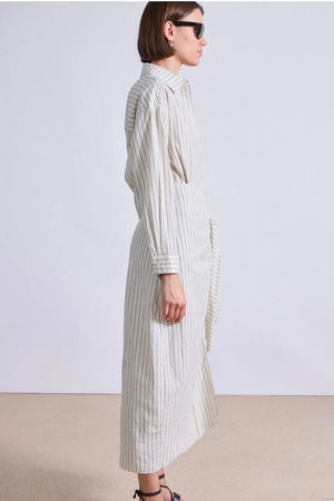 APIECE APART Sarong Shirt Dress "ALESSANDRA" stripe