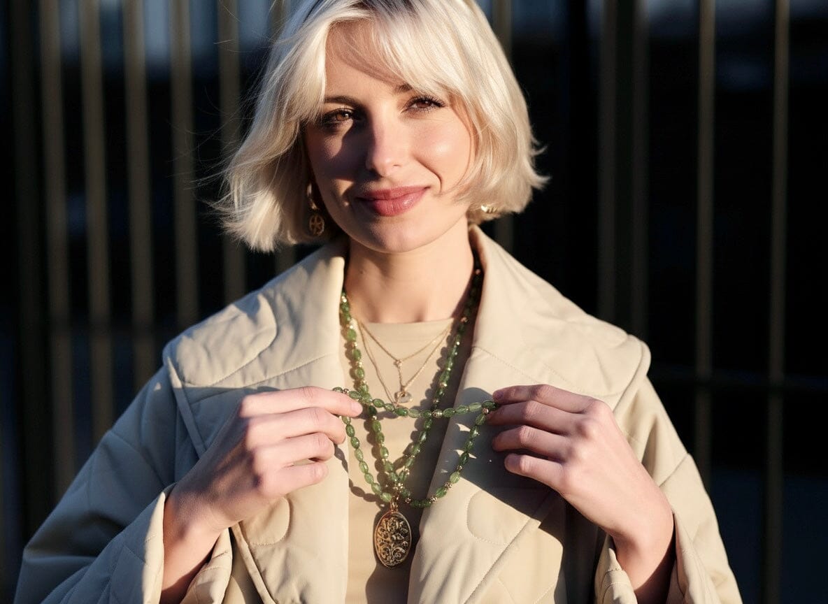 REJANE ROSENBERGER DESIGN Peridotkette "Lotus" oval