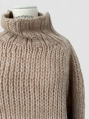 FFC Stehkragen Pullover  "14057" chiné beige