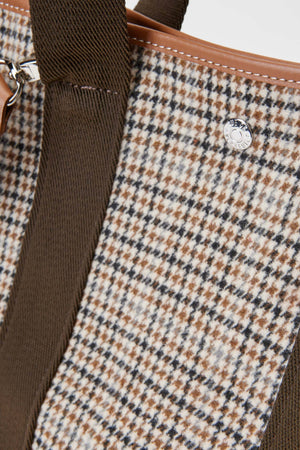 Flanneltasche "Traversée" medium camel check