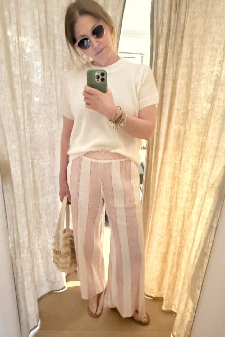 VIA MASINI leather joggers black