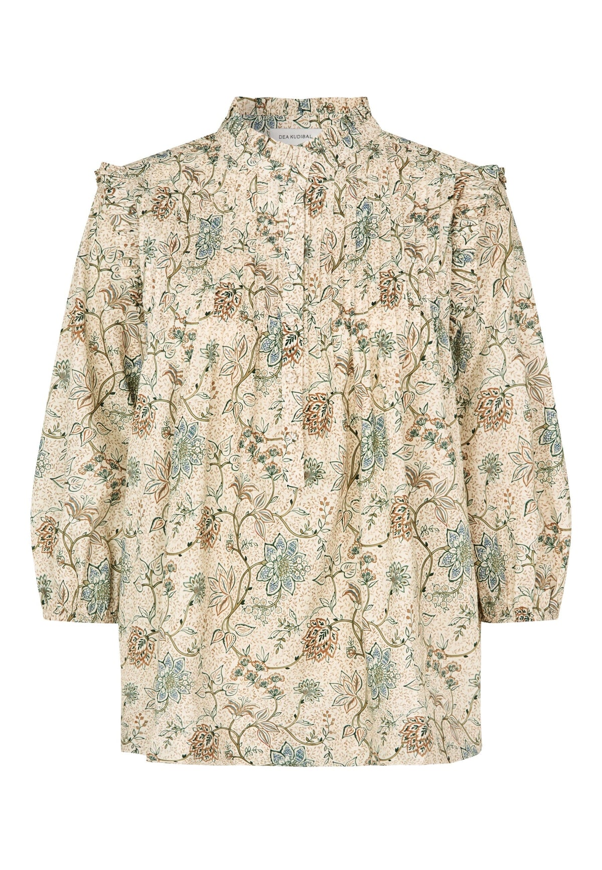 DEA KUDIBAL Baumwollbluse "LINEDEA" latte/mint