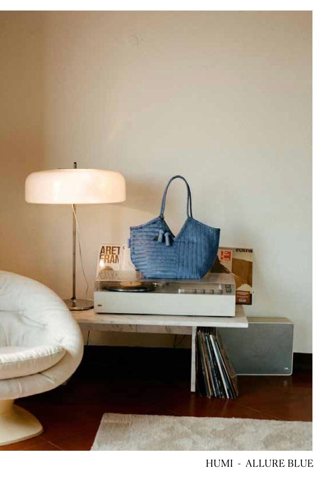 CALAJADE Ledershopper "HUMI" allure blue