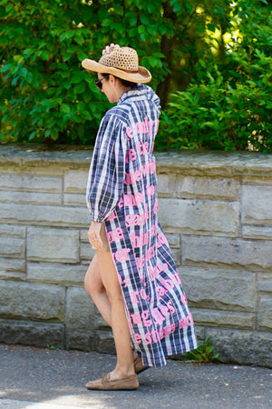 KARIEN BELLE Kimono Kleid "POETRY" carro navy