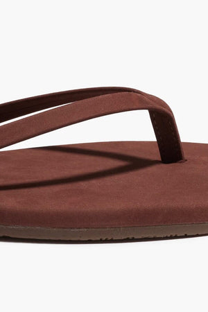 TKEES Wildleder Flip Flop "SQUARE" bourbon