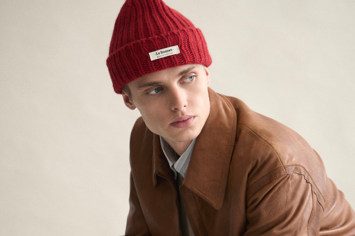 Wool Beanie "Onyx" by LE BONNET