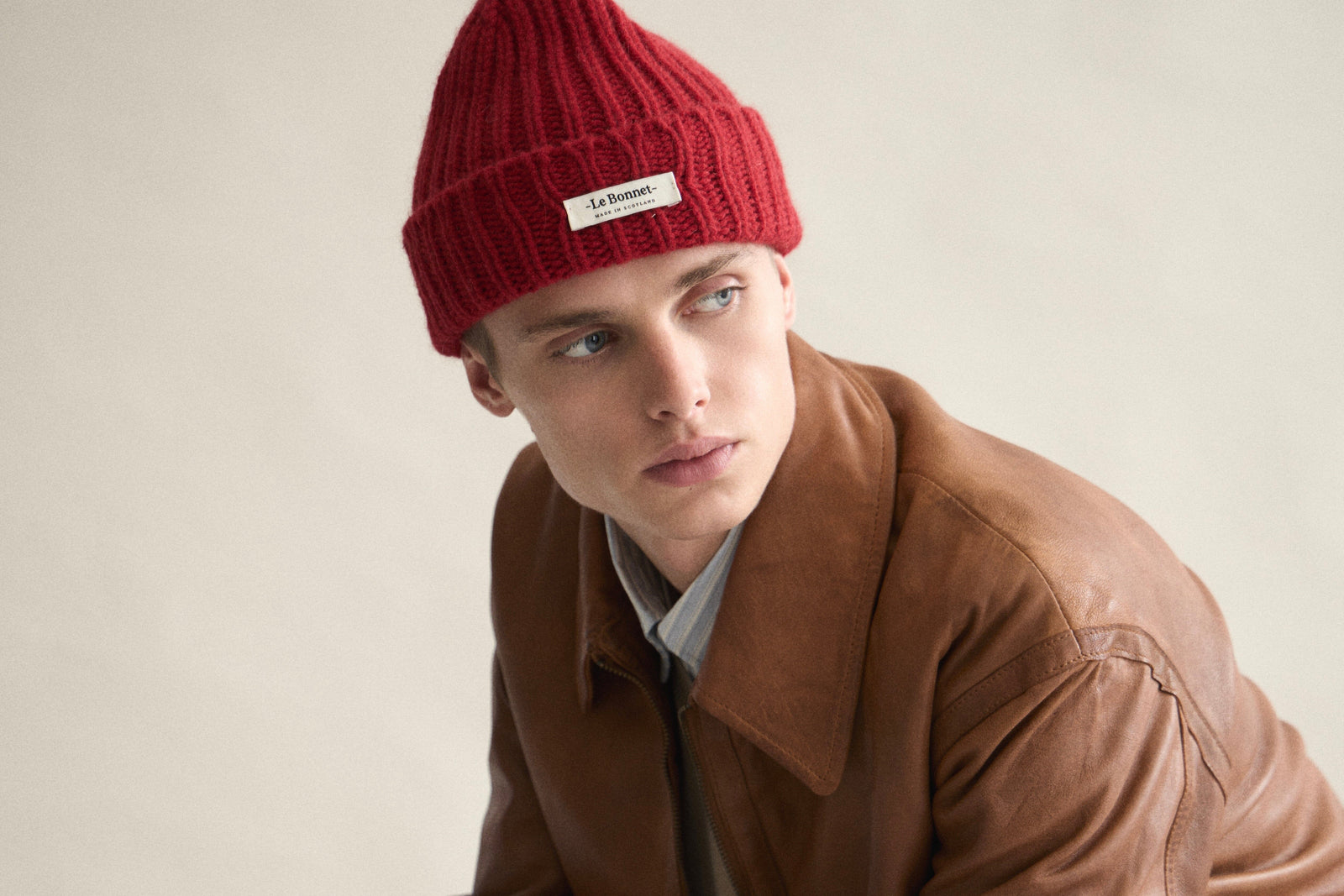 Wool Beanie "Onyx" by LE BONNET