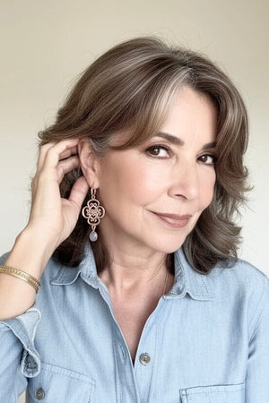 REJANE ROSENBERGER DESIGN Creoles "Grace-Stone