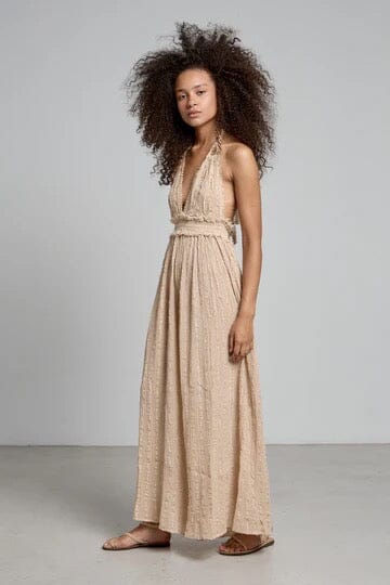 CHRISTIAN ZEN Baumwolljumpsuite "FILIPPA" maxi powder