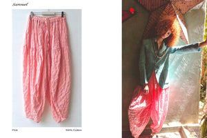 CLARAMONTE Baumwollhose "SAROUEL" rose