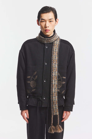 ANTIK BATIK Dünner Schal "CAMPO" grey