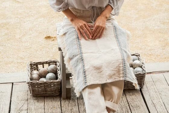 LIBECO Leinen Gästehandtuch oder Tischset "IOULIDA" 42x47