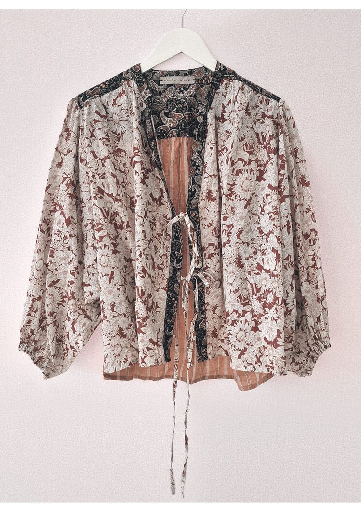 CLARAMONTE cotton blouse "Nina" patch black