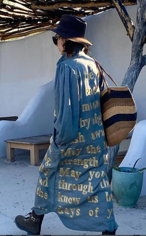 KARIEN BELLE Kimono Kleid "POETRY" storm