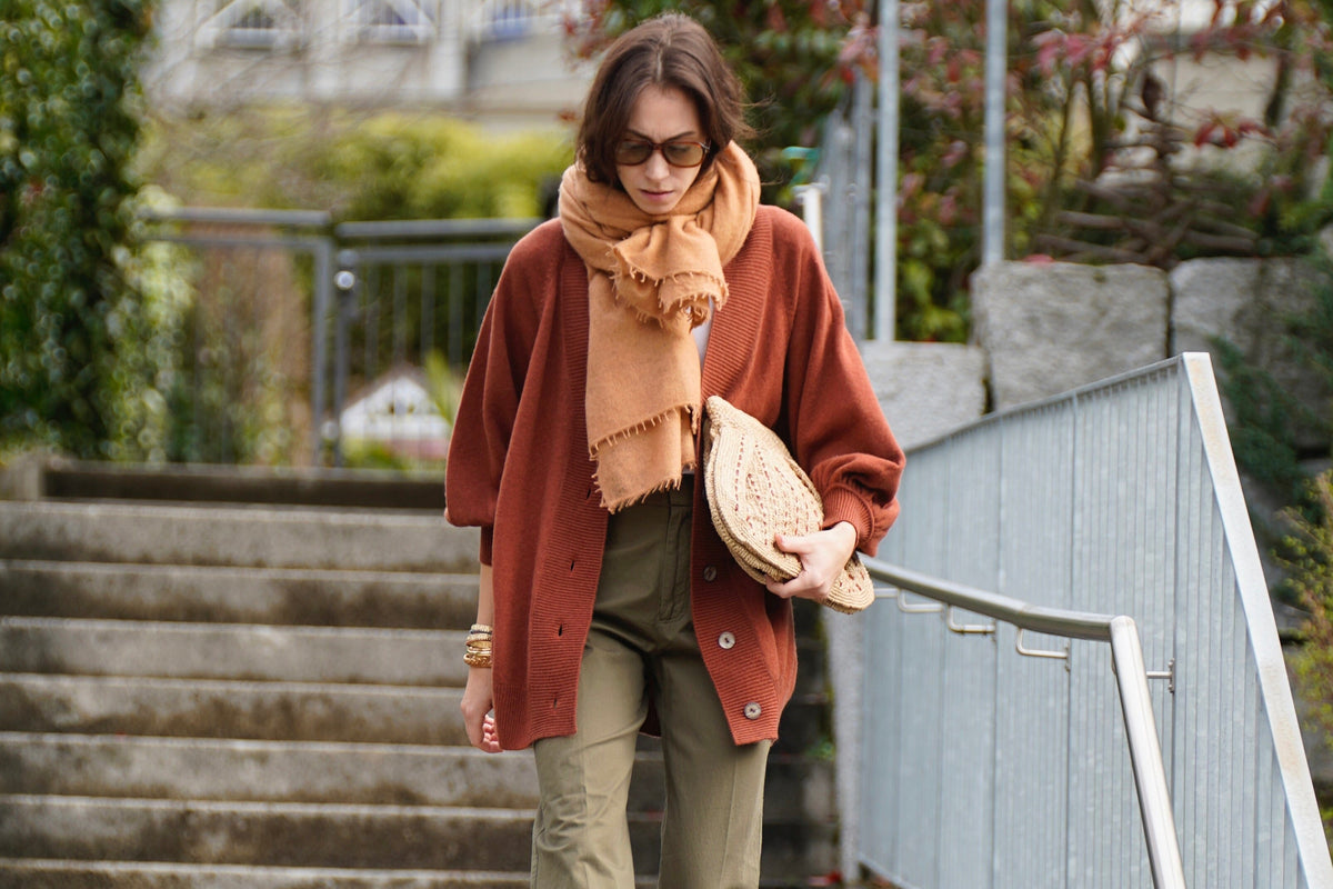 Choice by Réjane Rosenberger cashmere scarf antra (MS-222)