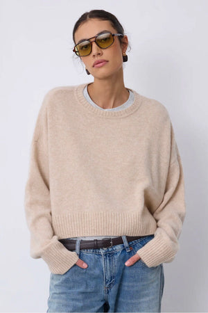 NOTSHY Cashmere Pullover "TAYRA" beige chiné