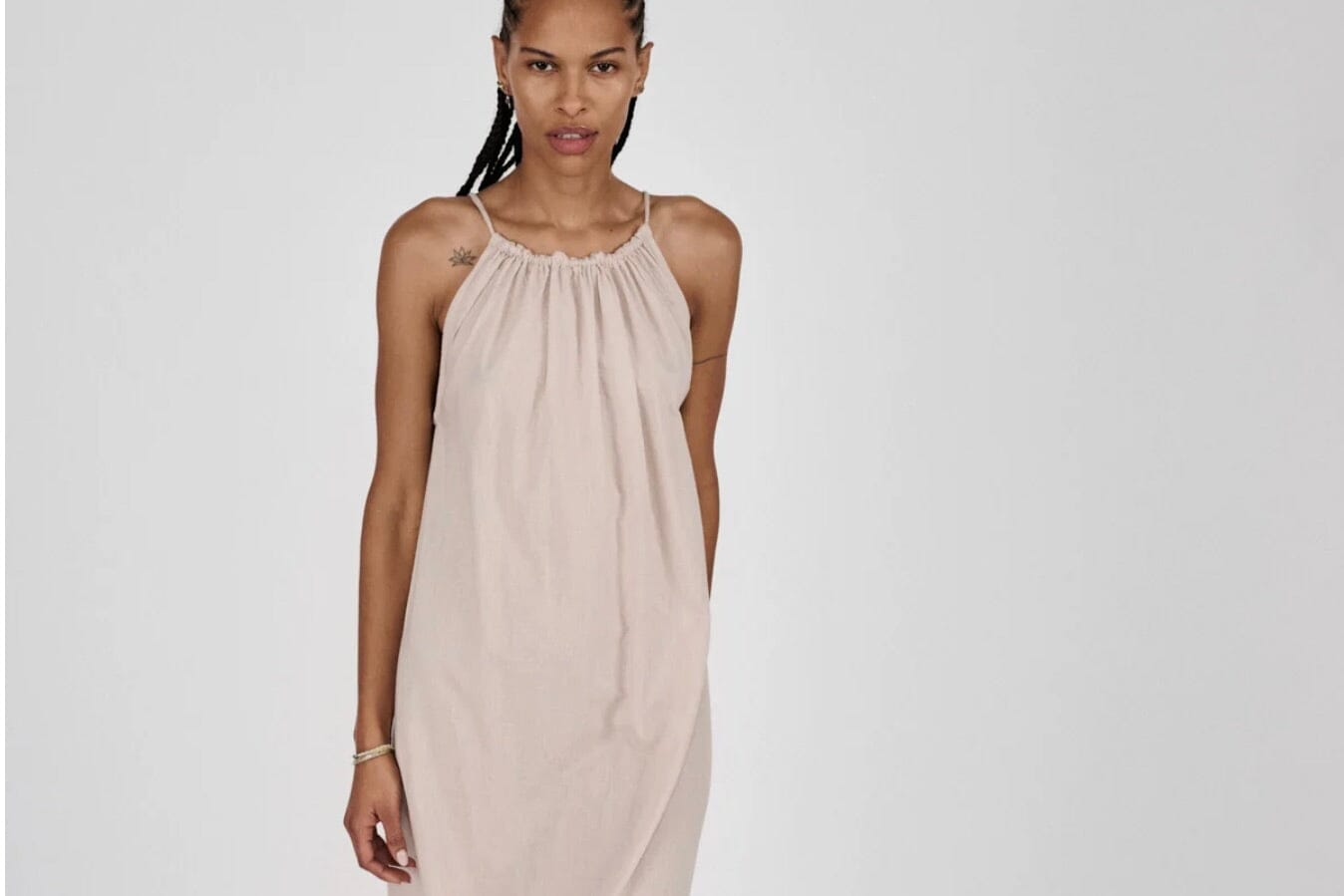 RABENS SALONER  Baumwollkleid "HOPE" nude