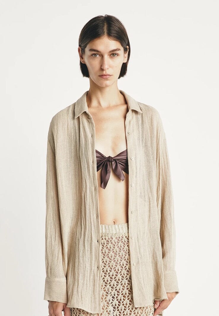 MASSCOB Baumwollbluse "Calimera" sand