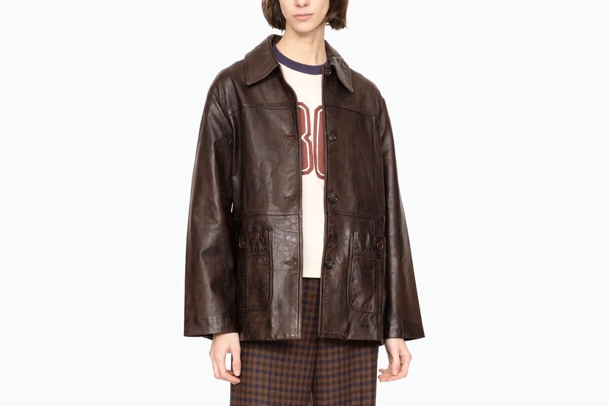SEA NEW YORK Lederjacke "LENOIR" chocolat