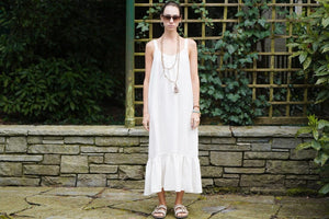 VELVET Leinenkleid "Arale’ off-white (C)