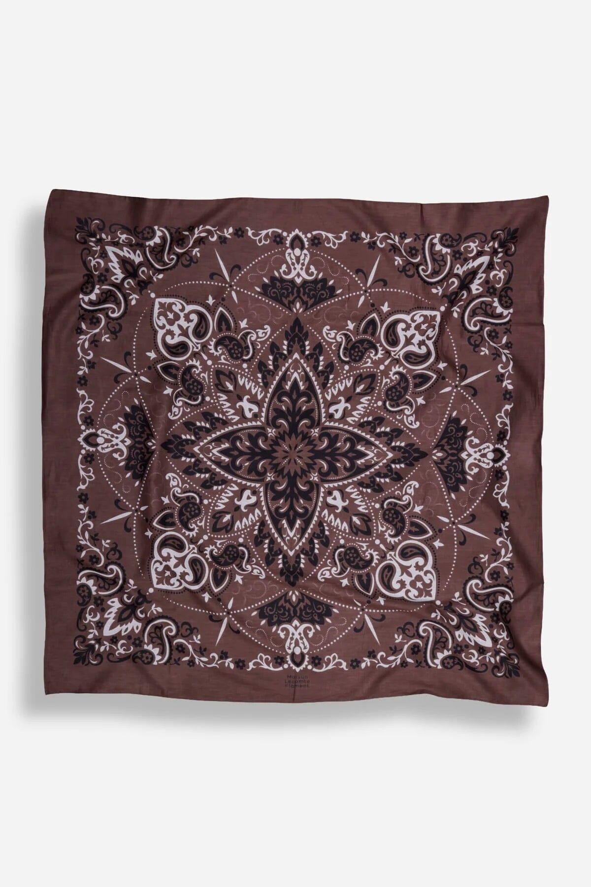 MAISON LECOMTE FLAMANT Baumwollschal "Bandana" braun