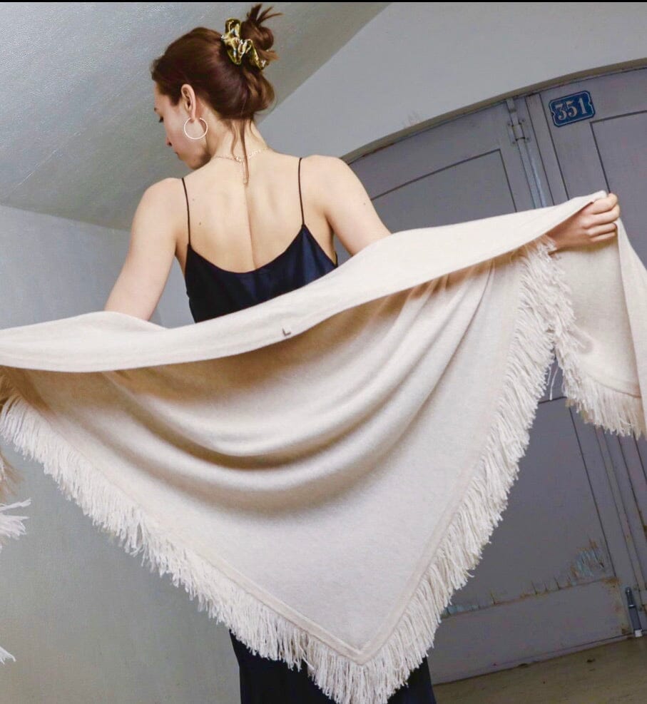 Choice by Réjane Rosenberger Cashmere Poncho oatmeal