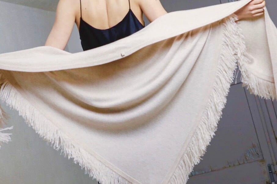 Choice by Réjane Rosenberger Cashmere Poncho oatmeal