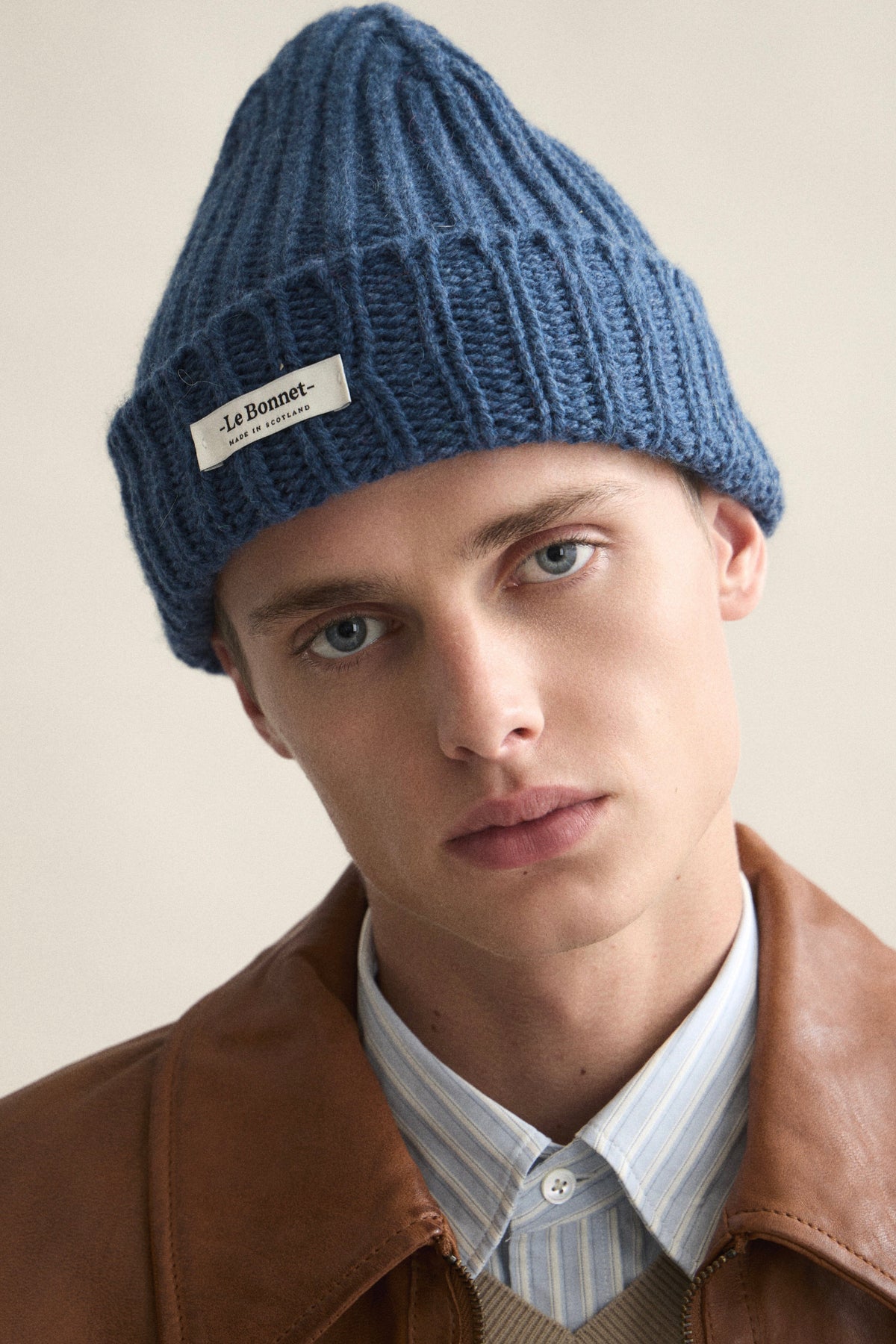 Wool Beanie "Onyx" by LE BONNET