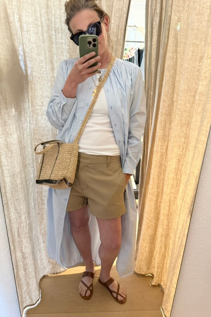 RABENS SALONER cotton shorts "CAITLIN" gray melange