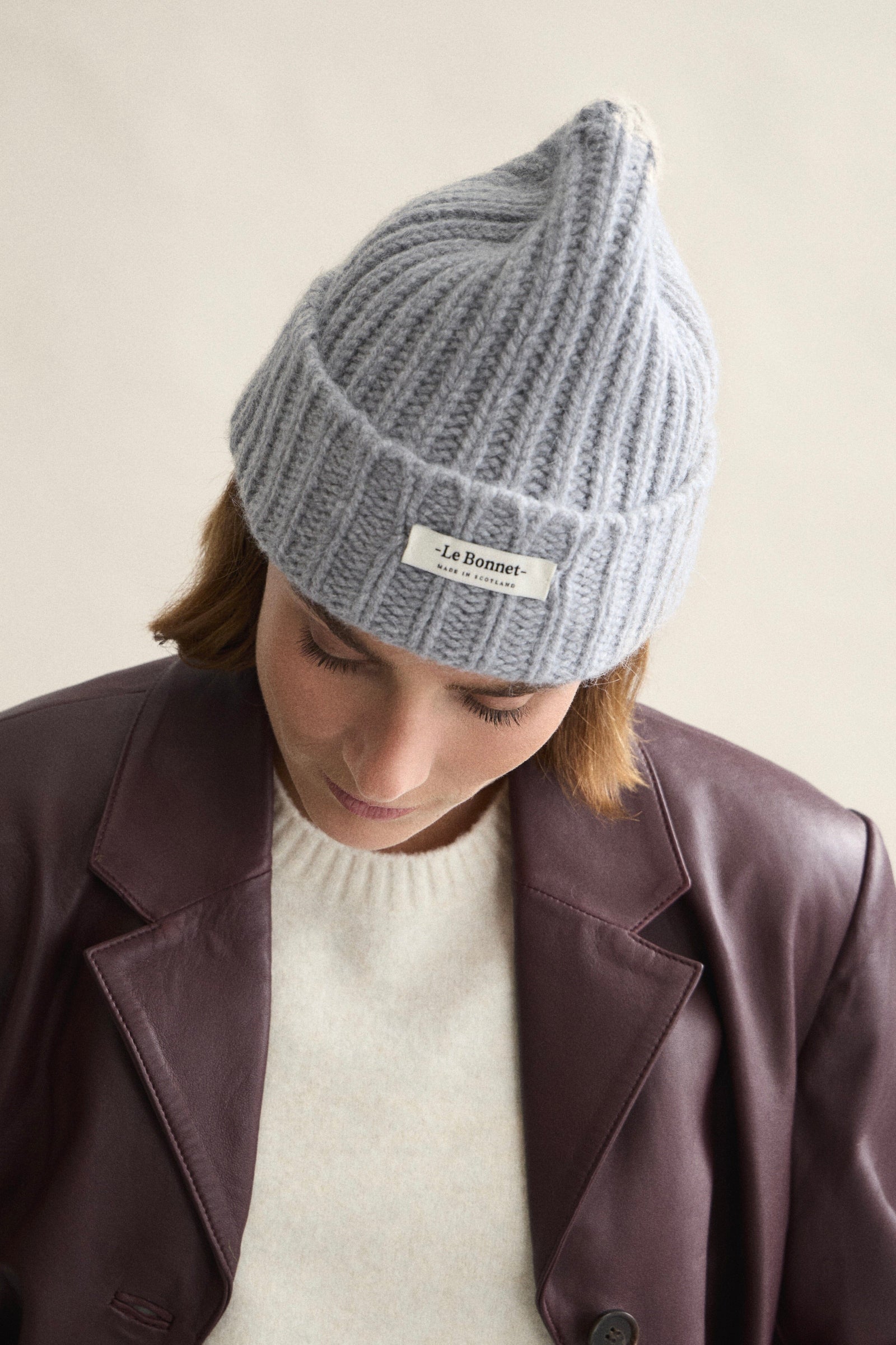Wool Beanie "Onyx" by LE BONNET