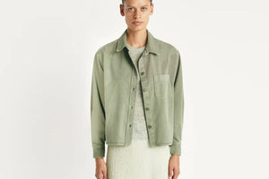 MASSCOB Baumwollhemdjacke "CONNILS" oliv