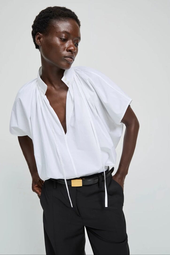 LAURENCE BRAS Baumwollbluse "WHEELESS" weiss