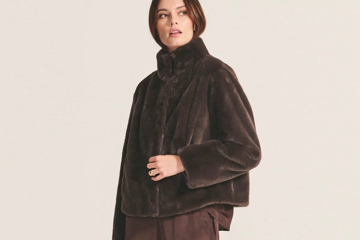 VELVET by Jenny Graham Fakefurjacke "SHEENA" espresso