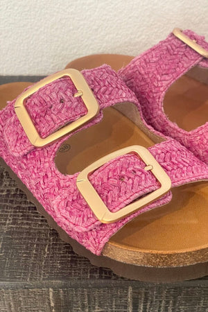 FREEDOM Birkenstock "RAFFIA" framboise