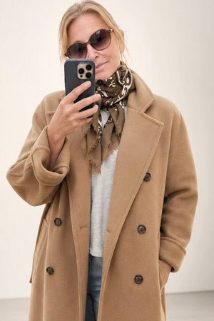 MAISON LECOMTE FLAMANT Wool/Cashmere "Scarf" hazelnut