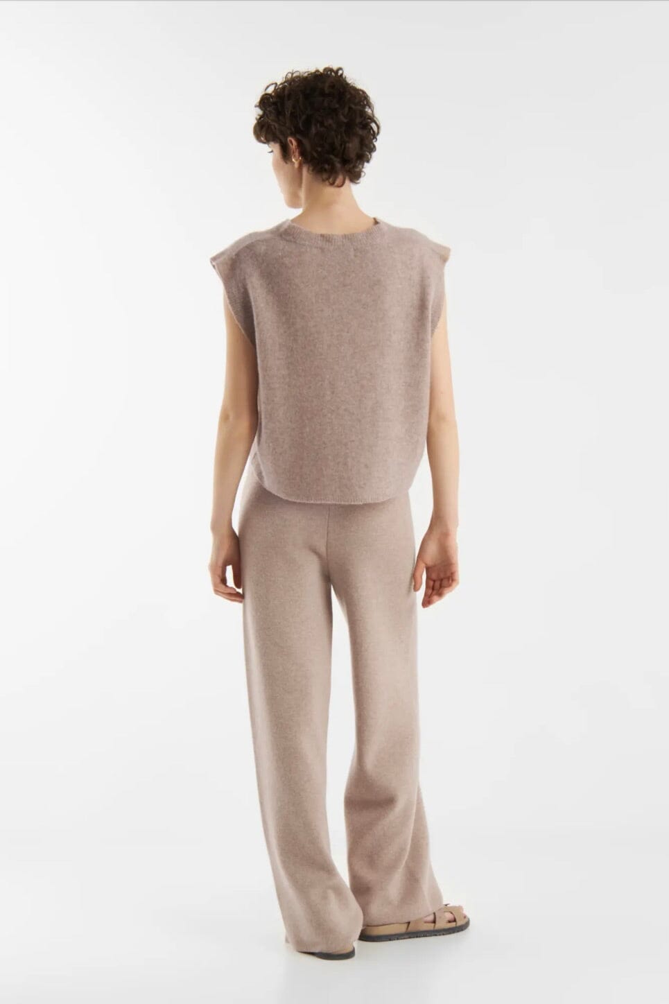 SOSUE Cashmere Pullunder "BEI" sand méliert