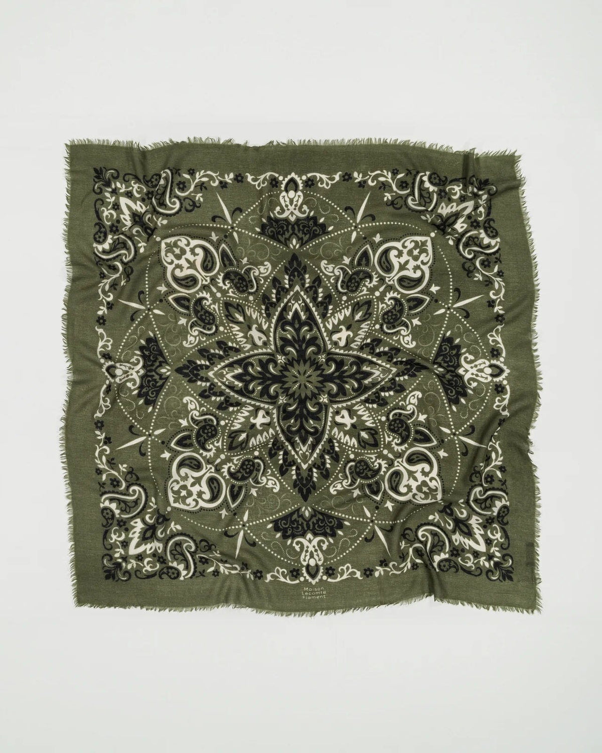 MAISON LECOMTE FLAMANT Wool/Cashmere "Scarf" khaki
