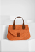 IBELIV "LAZA" Raffia/Leather Shopper orange