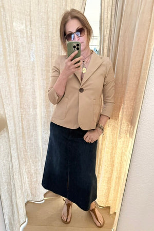 VIA MASINI Cotton Blazer "GIA" beige