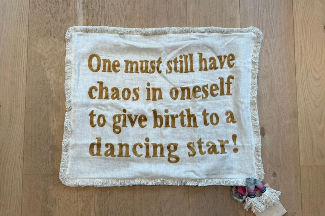 KARIEN BELLE Baumwollmix Poetry Kissen creme/gold