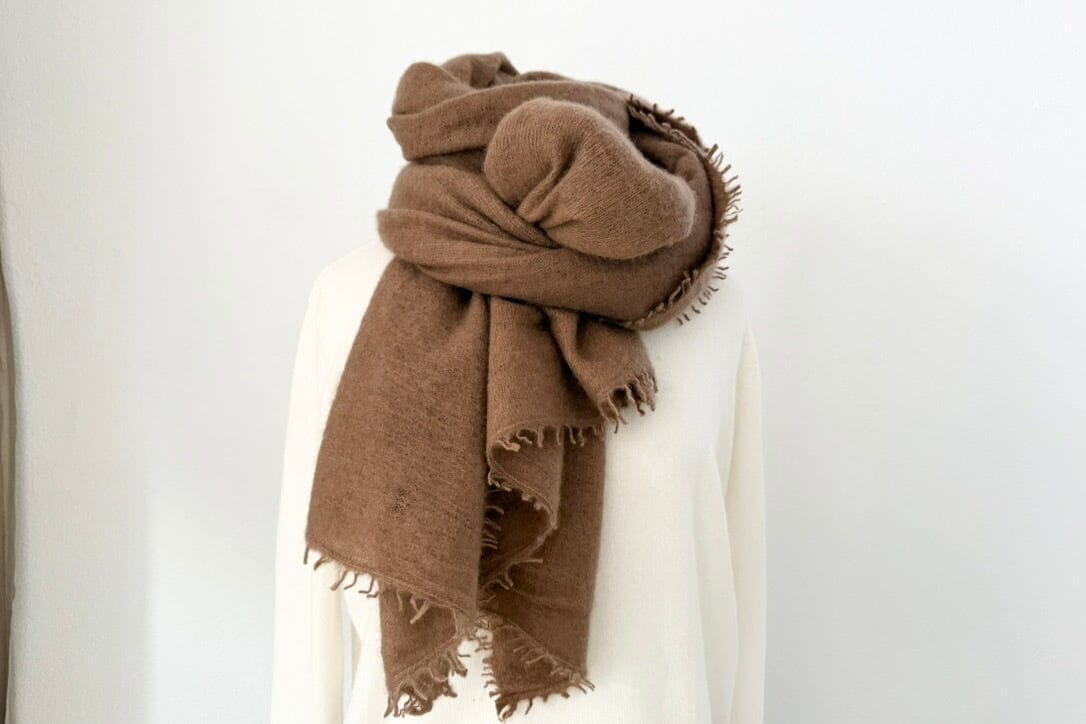 Choice by Réjane Rosenberger cashmere scarf camel (G-03)