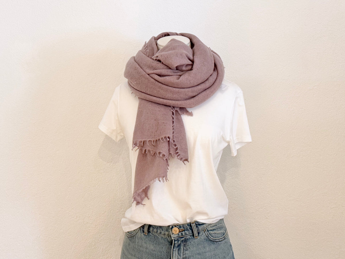 Choice by Réjane Rosenberger cashmere scarf gray méliert (MS-70027)