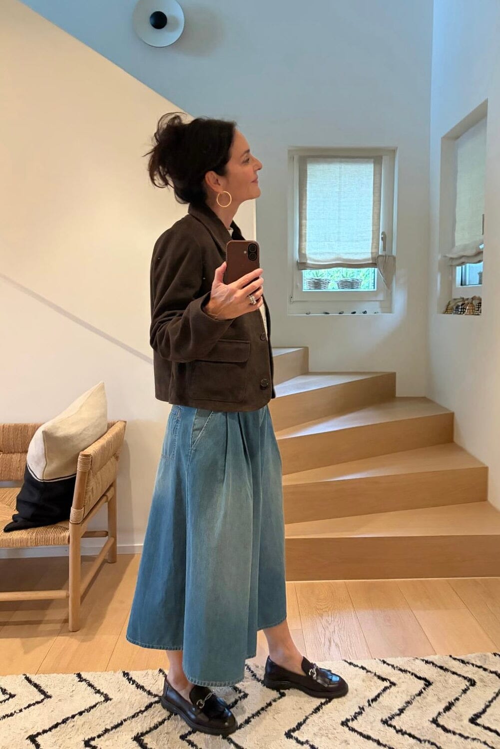 HAPPYHAUS  La Jupe "CULOTTE" blue washed